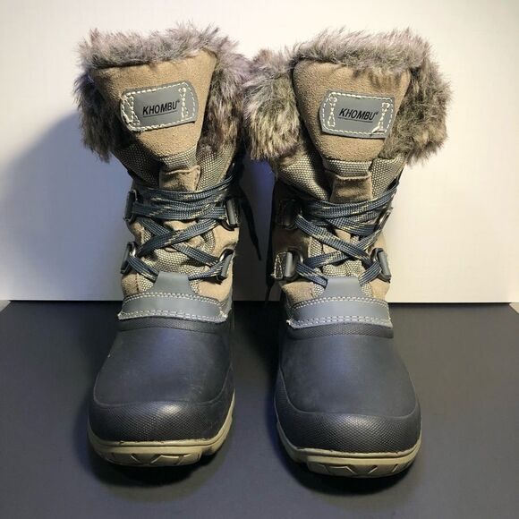 Womens KHOMBU Slope Faux Fur Winter Boots / Size 7 - Picture 3 of 9
